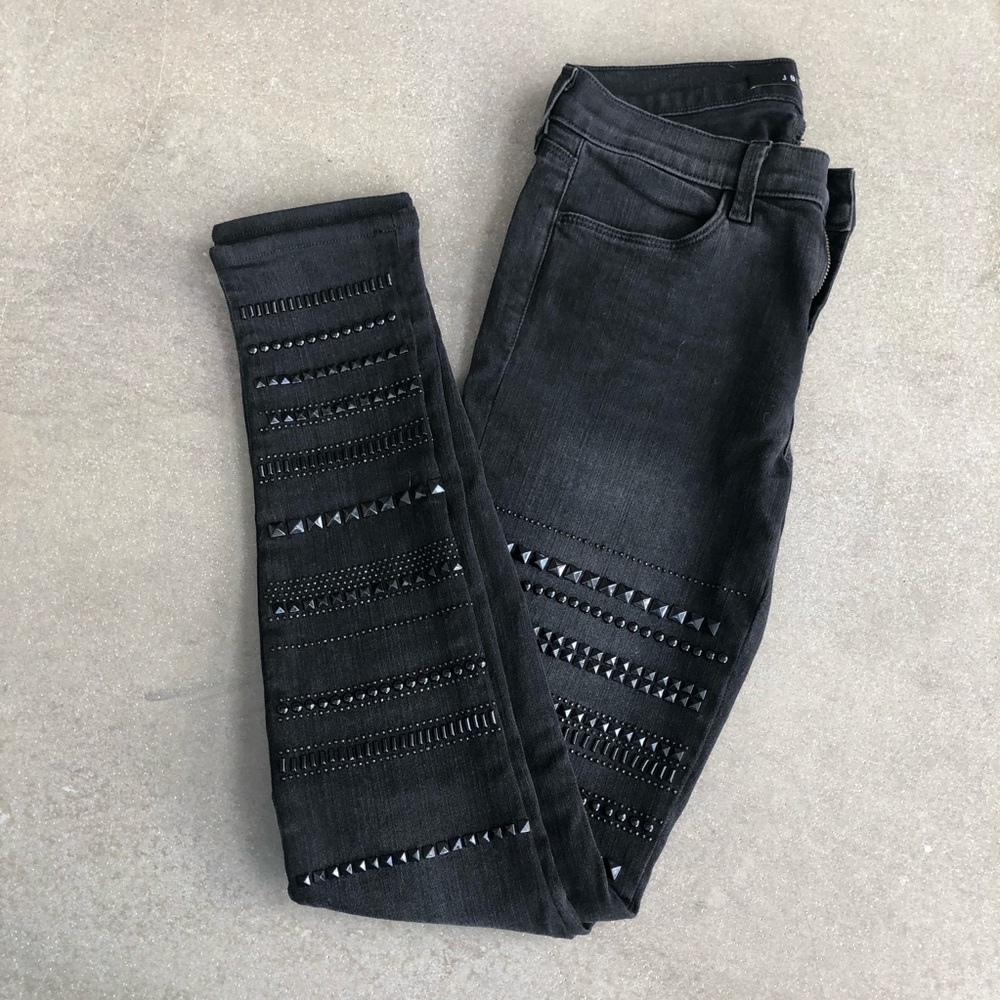 J Brand Genevieve hand studded skinny Jean🤩 RARE!